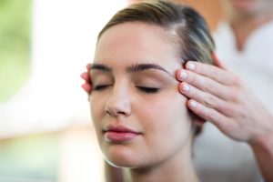 Indian head massage in corporate workplace